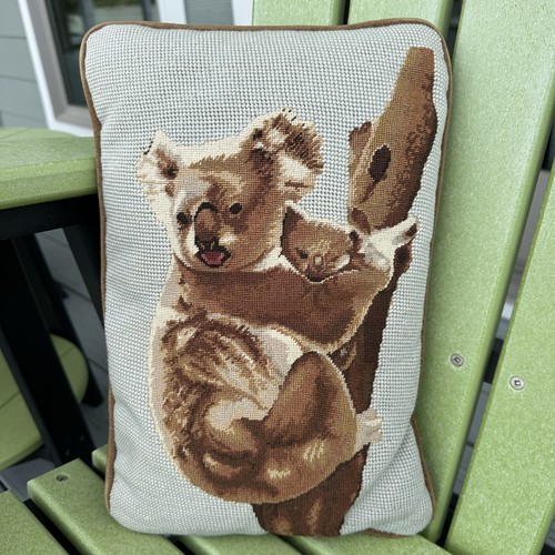 Vtg needlepoint koala bear - vtg,