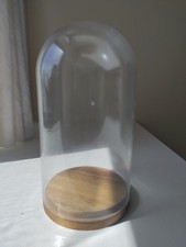 Glass display dome with base