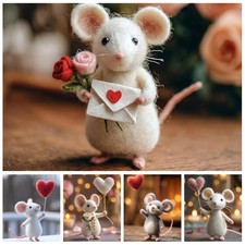 Handmade felt mice ornaments - handmade,