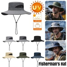 Outdoor UV Protection Sun Hat Wide Brim Cap Quick Drying Net Hat Fishing Hiking