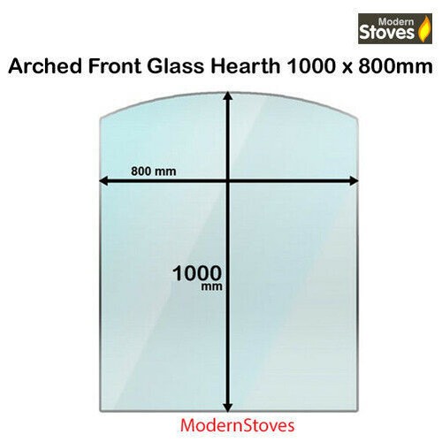 Glass hearth arch - glass,