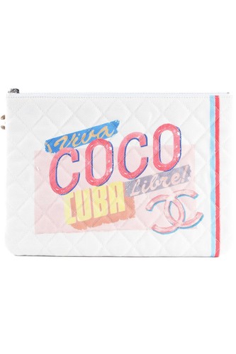 Chanel white 2017 case - white, o-case