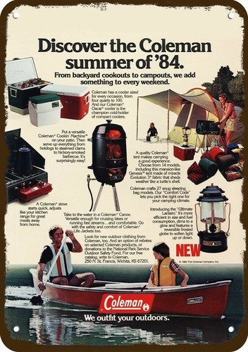 1984 coleman camping equipment - coleman,