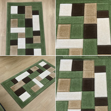 Modern Green Geometric Rug