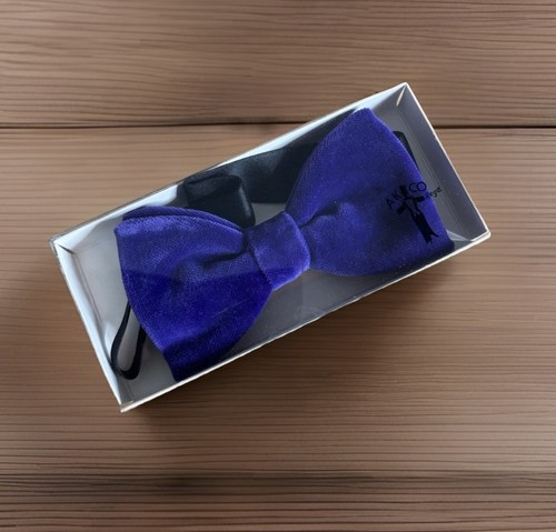 Vintage velvet akco bow tie - bow,