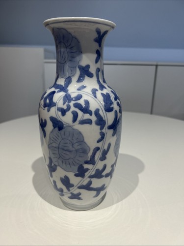 Vintage blue white porcelain - white,