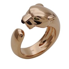 Cartier Women's Ring, 750PG Pink Gold, Onyx, Tsavorite, Garnet, Panthere, Medium