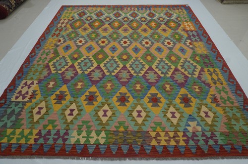 8x10 green afghan handmade - ft,