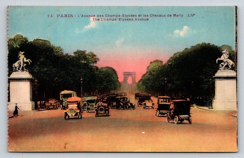Vintage paris champs élysées - vintage,