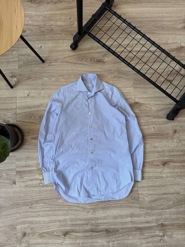 Kiton striped button shirt - button,
