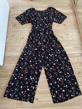 Warehouse granite print jumpsuit Wide leg christmas party wedding uk 14 Rrp £89