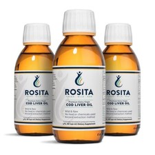 Rosita Extra Virgin Cod Liver Oil Liquid 150ml - 3 Pack