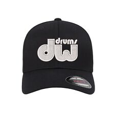 DW Drums Logo Embroidered Flexfit Hat Flat and Curved