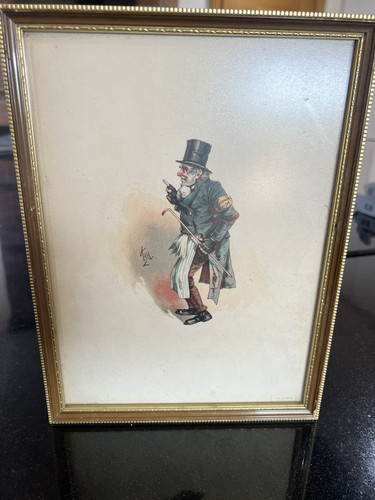 Framed vintage print trotty - framed,