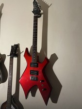 BC Rich Warlock Electric Guitar, Metallic Red, 1997 Made In California.