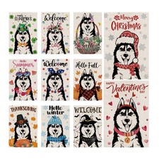 Seasonal Garden Flags Husky