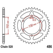 39 TOOTH CROWN 520 BLACK