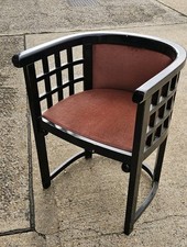 Vintage Art Deco Josef Hoffman Style Barrel Chair