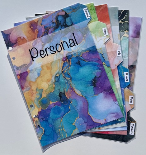 Filofax organiser dividers - a5,