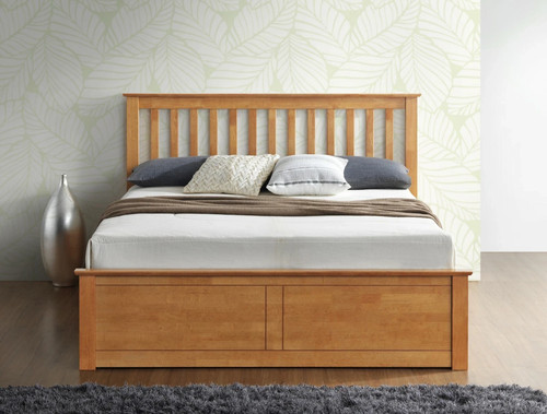 Malmo oak wooden ottoman - malmo,
