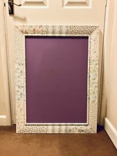 Unique Handmade Patchwork Floral Framed Large Chalkboard Ideal Shop Sign Café