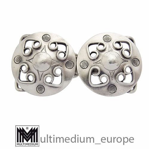 Art nouveau silver robe clasp - robe,