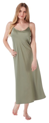 Ladies satin long chemise - satin,