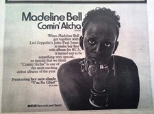 MADELINE BELL (Blue Mink) Comin' Atcha 1975 UK Press ADVERT 12x8"