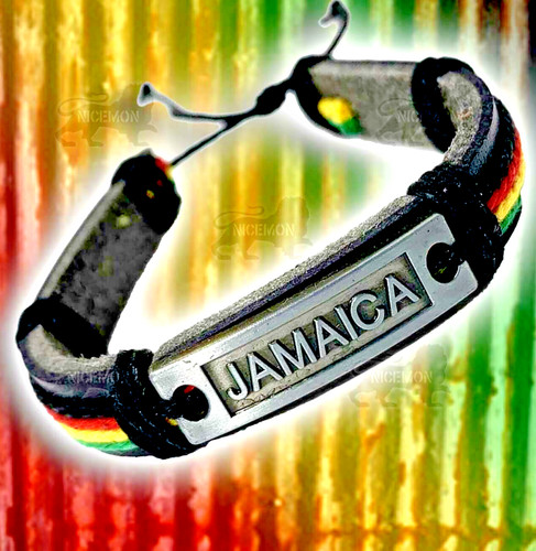 Jamaica flag leather wrist - jamaica,