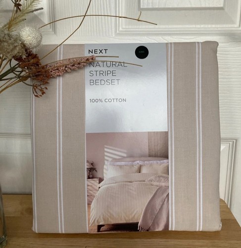 New next natural stripe duvet - next,