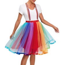 Womens Rainbow Tutu Skirt