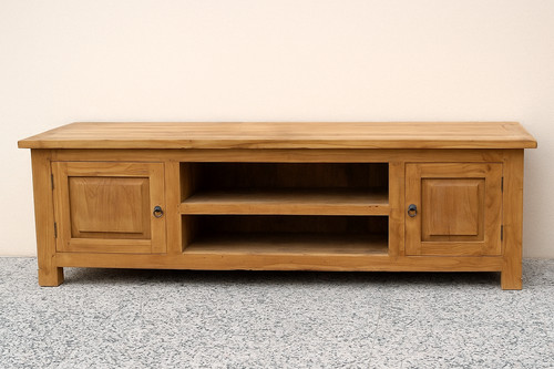 Mobile stand solid teak - in,