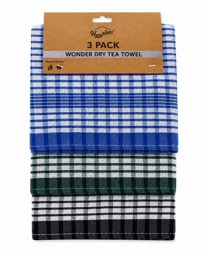 Pack dry tea towels cotton - 3,