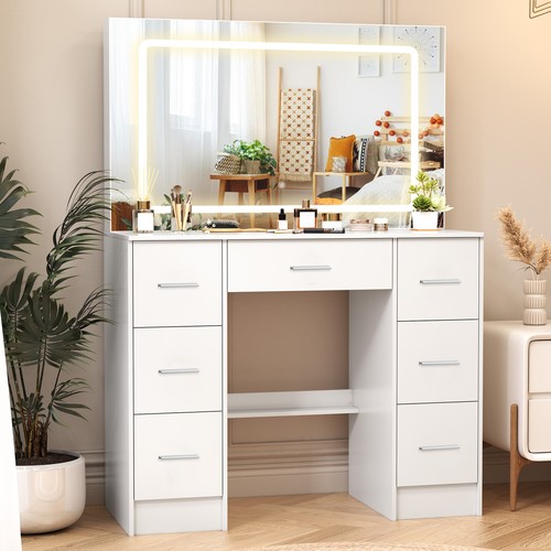 Large white dressing table - large,