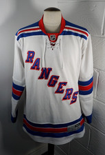 Reebok New York Rangers NHL Ice Hockey White Jersey Top - Size Medium