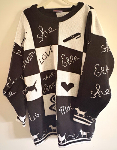 Dotty black white check - &,