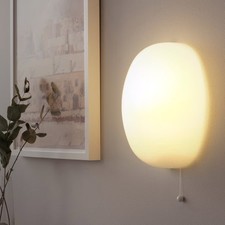 IKEA KALLBLIXT Wall Lamp, White Glass 27cm / 10" 704.980.01 Brand NEW
