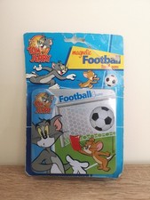 Vintage Tom & Jerry Magnetic Football Game Metal Tin Travel Game, New Unopened