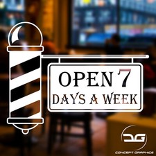 Barber Shop Pole Open 7 Days A