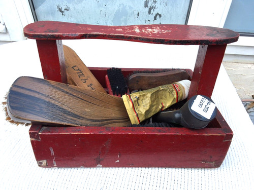 Vintage wooden crate shoe - vintage,
