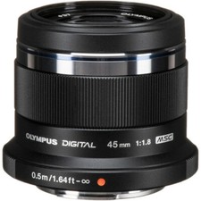 Olympus M.Zuiko Digital 45mm f/1.8 Lens -Black
