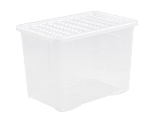 Clear plastic storage - storage, boxes