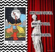 Mini Tarot Spread- your Personal Monthly Guide. 4-Card Reading.