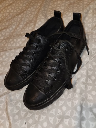 Black lace plimsolls - black,