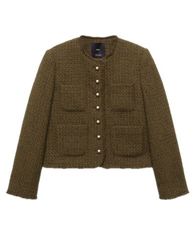 Mango khaki olive wool - khaki, mix