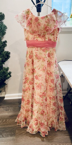 Vintage white floral - floral, chiffon