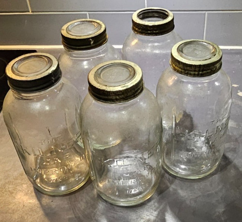 Five authentic vintage kilner - authentic,
