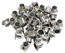 50 x XLR Panel Socket Male 3 Pin – Standard "D" Fitting Size Bulk Packed