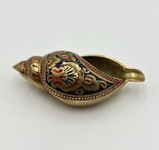 Etched Brass Seashell 3.5” Gold Coloured Vintage Shell