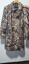 Debenham STAR by Julie Macdonald Women's Coat UK 16 Leapord Print Wool Blend